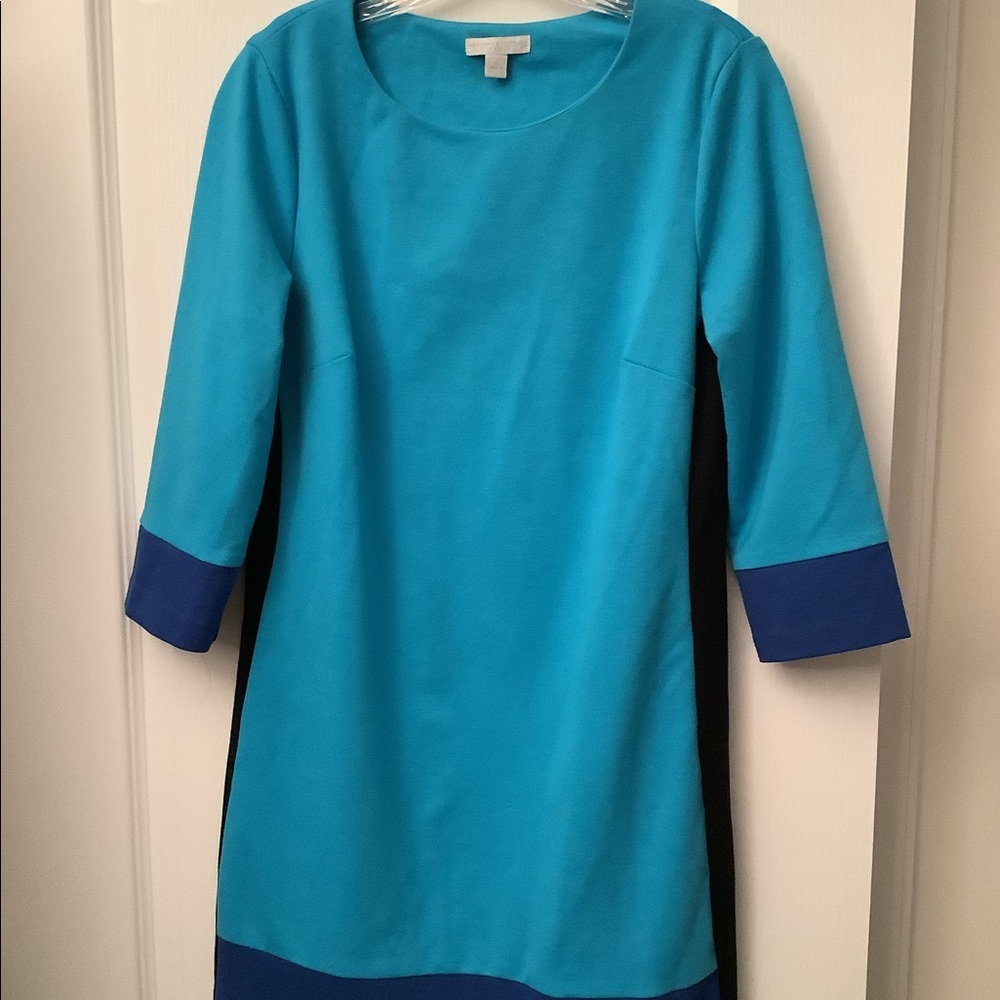 New York & Company Small blue color block dress